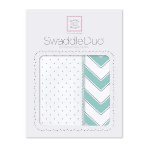 SwaddleDuo - Classic Chevron, SeaCrystal