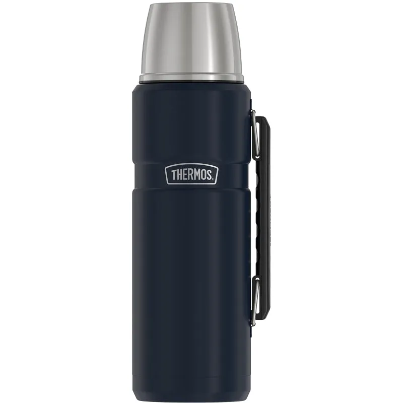 Thermos Stainless King SK2010MDB4 Beverage Bottle, 40 oz Capacity, Stainless Steel, Midnight Blue :EA: QUANTITY: 1